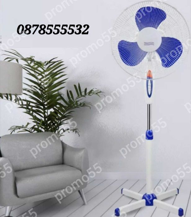 Вентилатор на стойка с регулиране на височината диаметър 40см. 40W