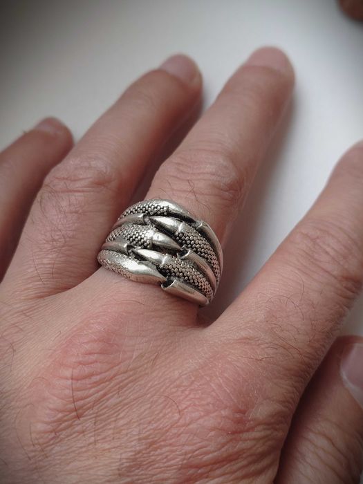 Inel Masiv Argint „Eagle Claw” – Mărime Mare 68 – 11.90 Grame