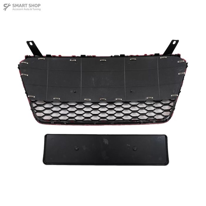 Grila Centrala Audi R8 42 (2013-2015) RS Design Negru Lucios/ Rosu