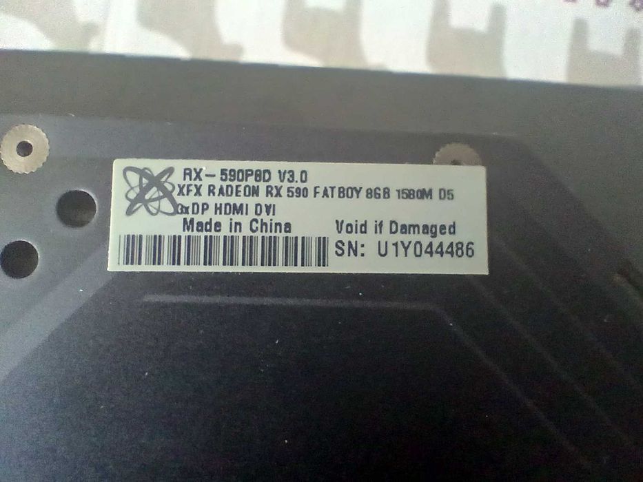 Placa video Rx 590 8gb gddr5 256 biti