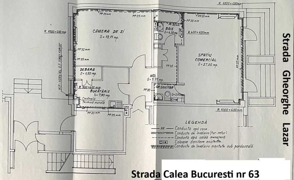 DIRECT PROPRIETAR – Apartament 3 camere / Spatiu comercial – Calea Bucuresti 63 (intersectie cu Str. Gheorghe Lazar), Urziceni