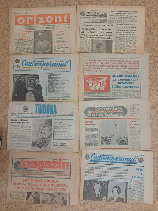Ziare omagiale - Ceausesc, RARE, 50 lei