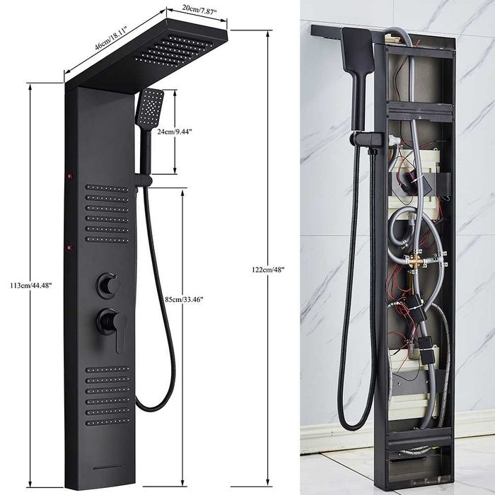 Луксозен хидромасажен душ панел с LED осветление