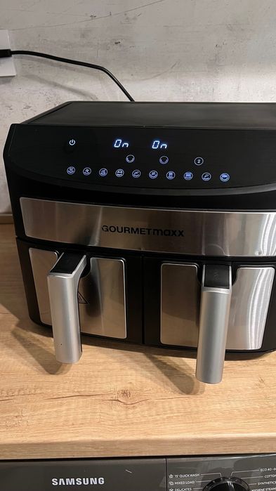 Мощен Двоен Фритюрник с Горещ Въздух GOURMETmaxx 7L, 10 Програми 2400W