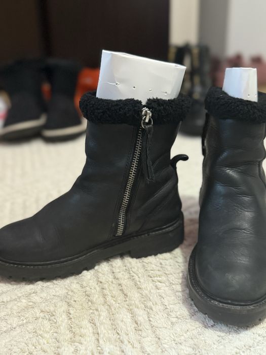 Детски/Юношески Кожени Боти Zara с Топла Подплата (Размер 33)