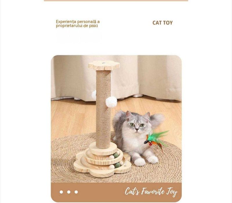 Катерушка -  Игрален комплект за котки, Дърво, Многоцветен. НОВ