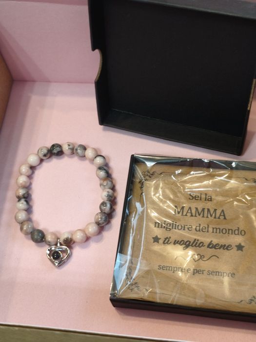 Brățară ‘Te iubesc în 100 de Limbi’ Pietre Naturale, Nouă în Cutie