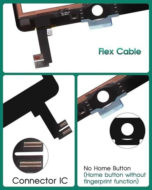 SRJTEK  Комплект за смяна на сензорен екран  за iPad Air 2