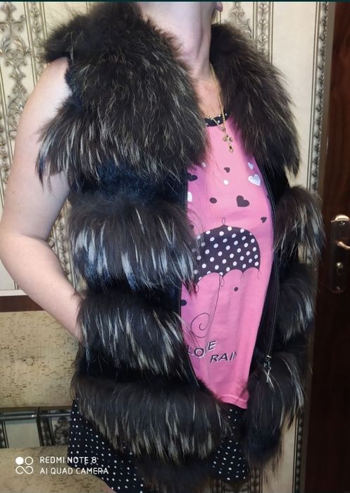 Кожаная безрукавка. Жакет