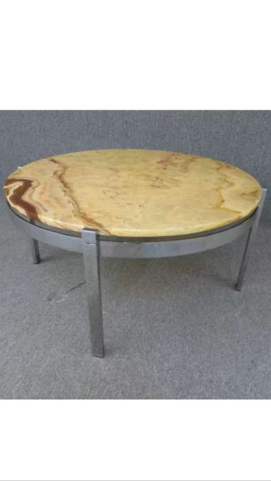 Masa inox cu marmura vintage design '60