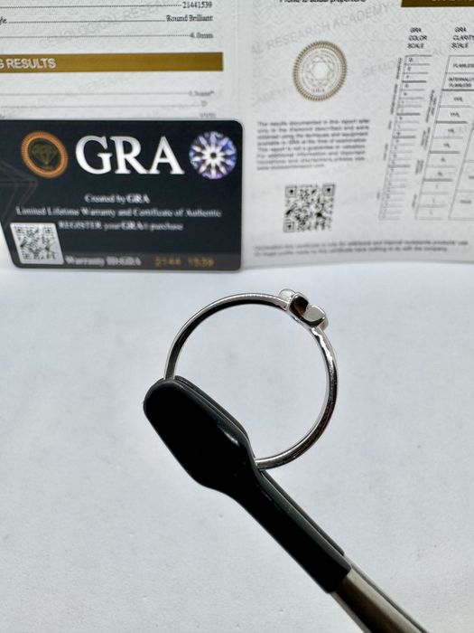 Сребърен пръстен с мойсанит (Диамант) 0.3 карата