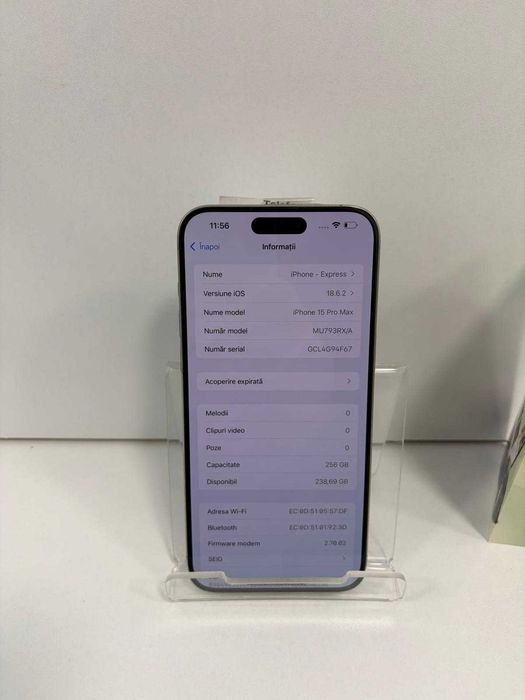 Iphone 15 Pro Max 256gb 89% sb (Ag1 Alexandru B53604) 2 ani garantie