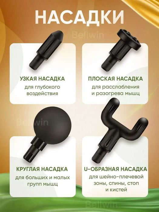 Массажер перкуссионный (ударный)/вибромассажер FASCIAL GUN (ОРИГИНАЛ)