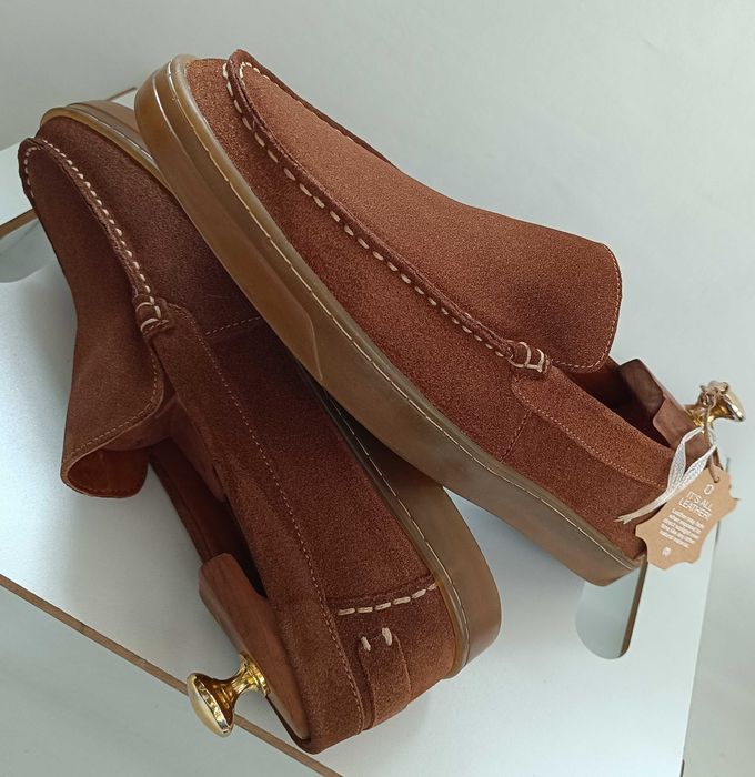 Pantofi casual loafer 42 44 slip on Migato NOI piele naturala moale