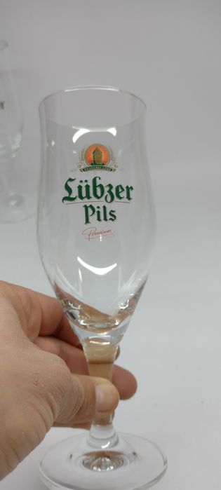 Комплект от 6 чаши за бира на столче, кристалин с вместимост 200 мл.