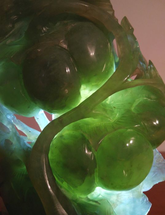 Statueta asiatica Feng Shui pentru sanatate |Jad sculptat| piesa veche