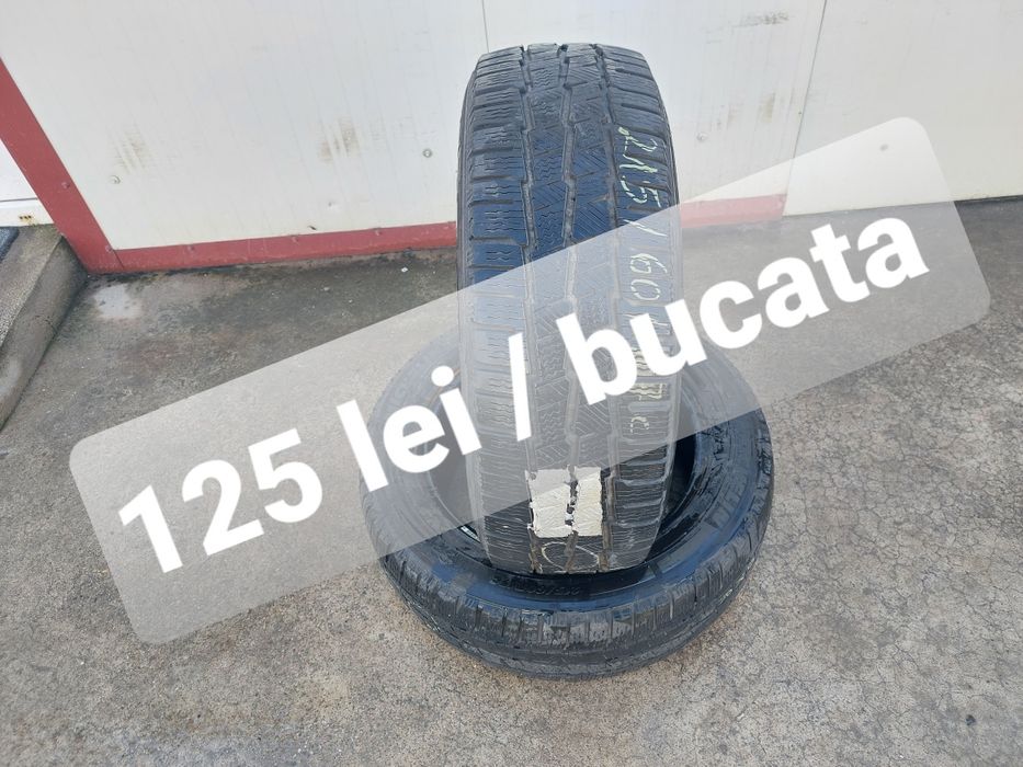 125 lei bucata! Doua anvelope M+S/IARNA 215 60 r17C Michelin! 8 mm