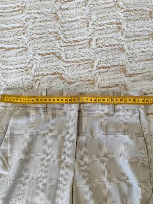 H&M Pantaloni-țigaretă NOI Bej-deschis/în carouri Marime 38