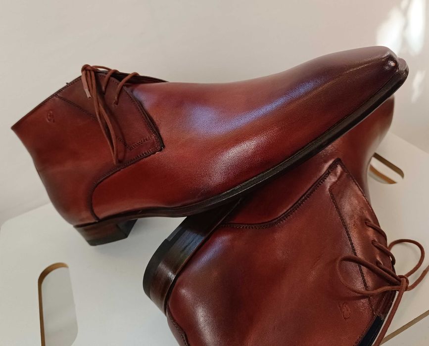 Ghete de lux 43 43.5 44 44.5 45 GREVE NOI lucrate manual piele natural