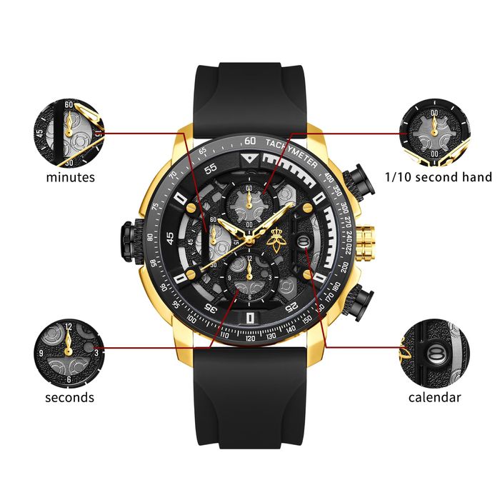 Уникален мъжки кварцов часовник