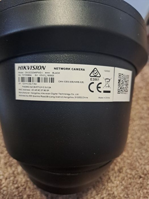 Cameră HikVision+memorie 2 Tera