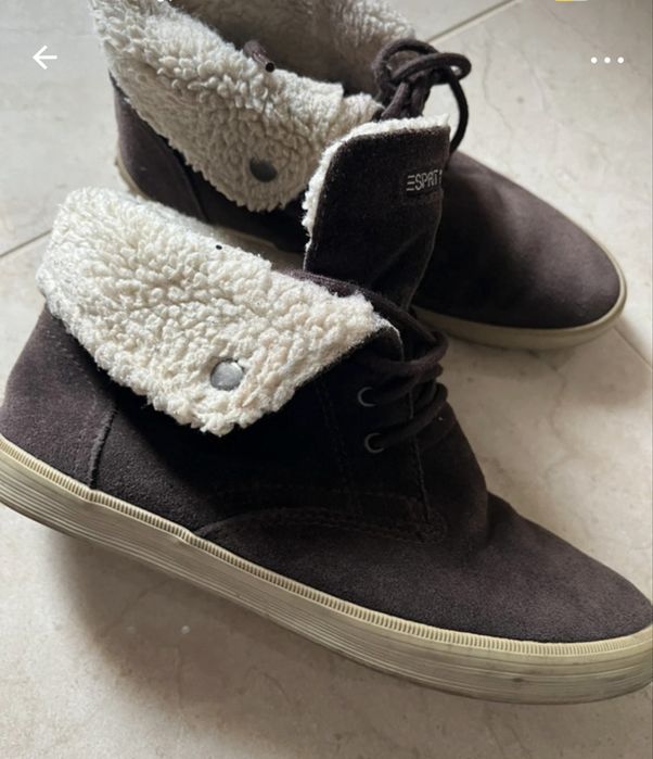 Pantofi piele intoarsa Esprit