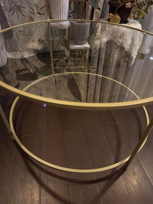 Masa sufragerie / masuta cafea metal si sticla