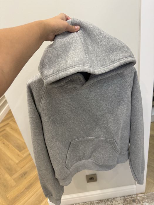 Серое худи на флисе