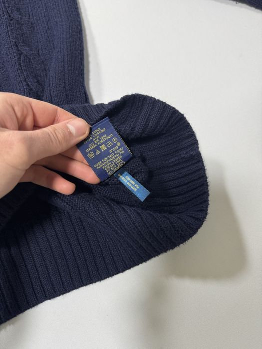 Pulover tricotat Polo ralph lauren premium quality bleumarin & orange