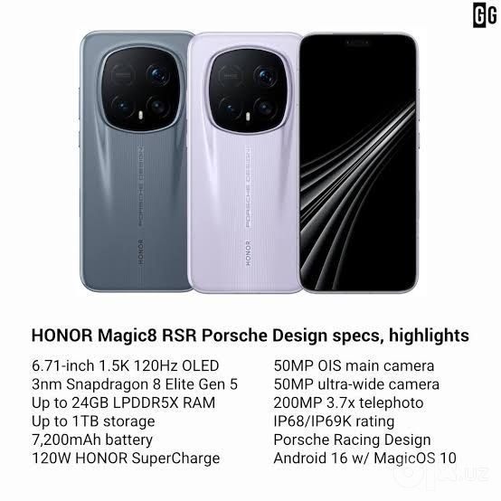 Honor magic 8 RSR porsche desigin