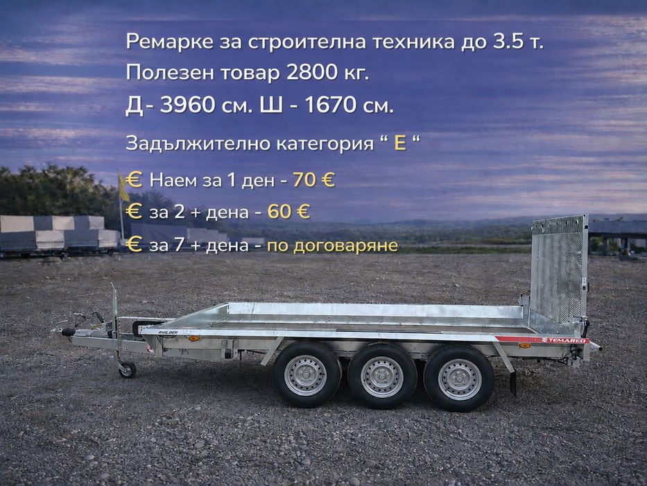 Ремаркета под наем . Различни размери  София