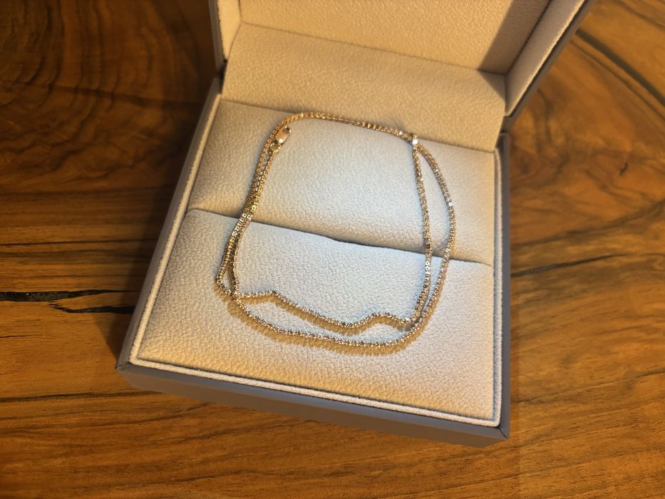 Colier Tennis Diamante naturale 2.84 Ct. Aur roz 14K Eternity