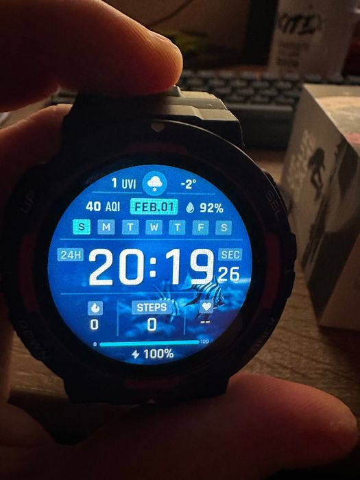 Смарт Часовник Amazfit Active Edge Lava Red, 46mm