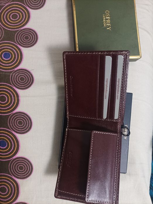 OSPREY ест.кожа нов мъжки портфейл