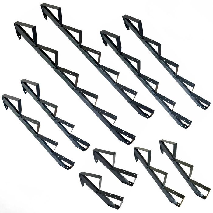 Метални носачи за стълби комплект (2 бр.) 2–6 стъпала | Стандарт и Премиум