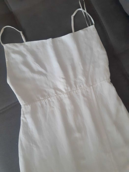 Белое платье, лён