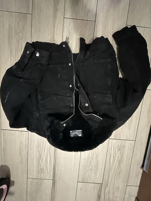 Дамско дънково зимно яке