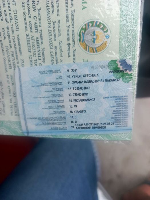 Matiz mx sotiladi