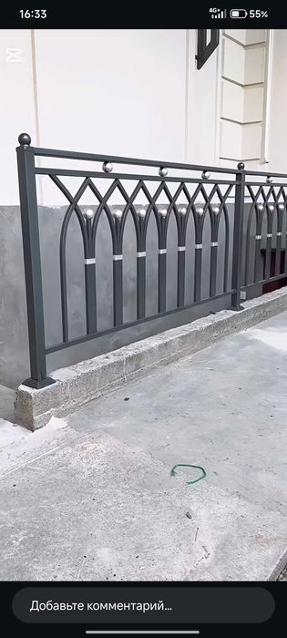 Нержавейка ва черный металлдан,перила, навес