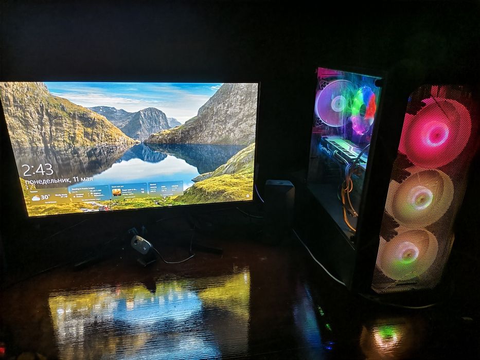 Компьтер rx 590 + монитор + веб камера