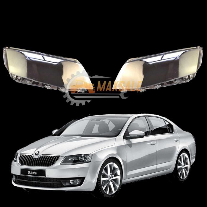 Капаци фарове Skoda Octavia 3 A7 (14-17) фар шкода октавия а7 комплект