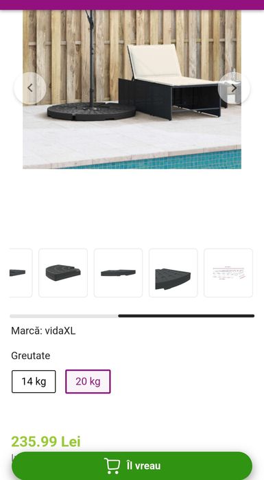 Greutati pentru umbrela terasa cu maner