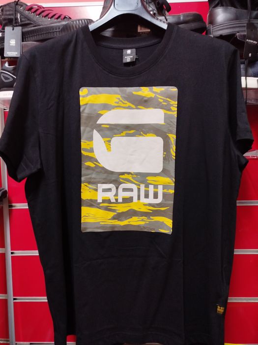 Оригинална мъжка тениска G-Star Raw Camo Box XXL нова черна 2XL