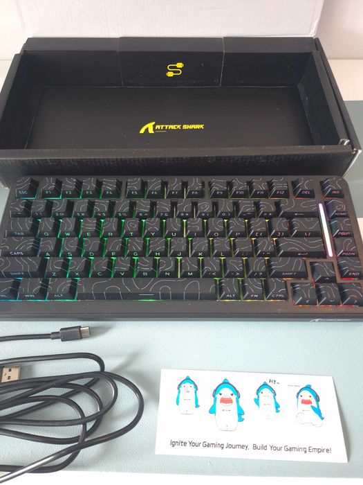 [REDUCERE-50%][GARANTIE 1 AN] Tastatura mecanica magnetica ATTACK SHARK Rapid Trigger Negru Open Box