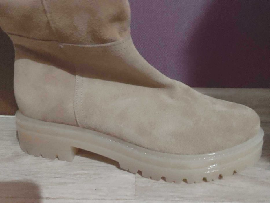 Дамски ботуши естествен велур