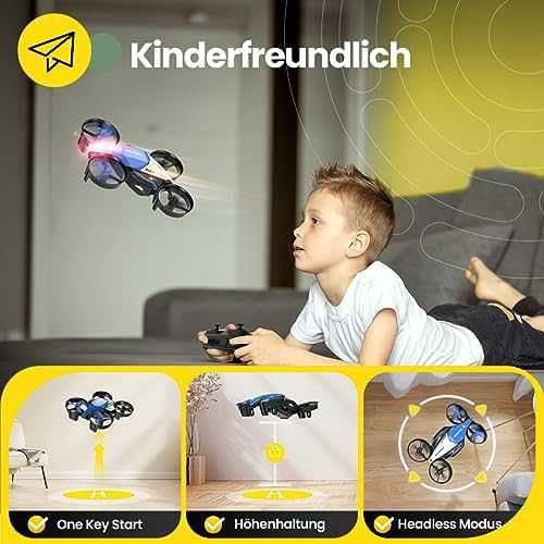 Holy Stone HS210F Мини дрон 2в1 с Land Mode (Син)