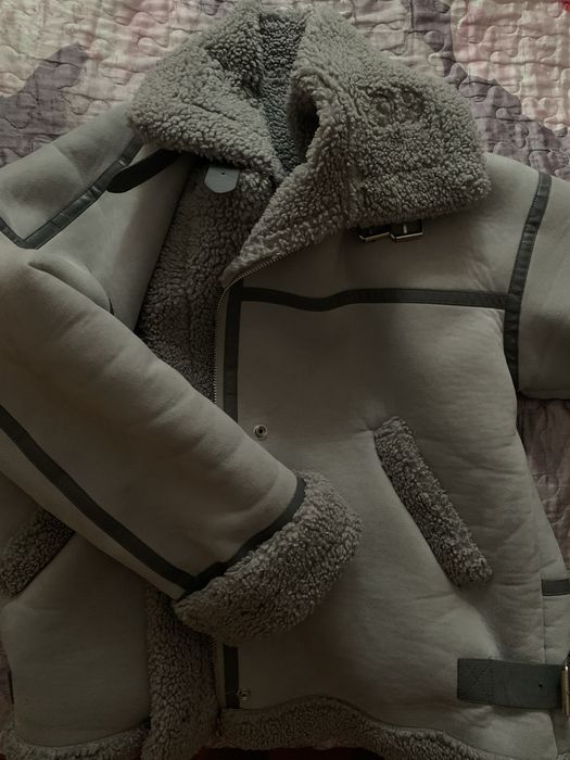 Дубленка новая теплая оверсайз