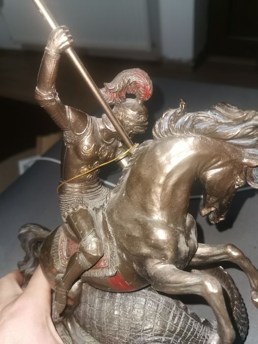 Statueta Sf Gheorghe bronz