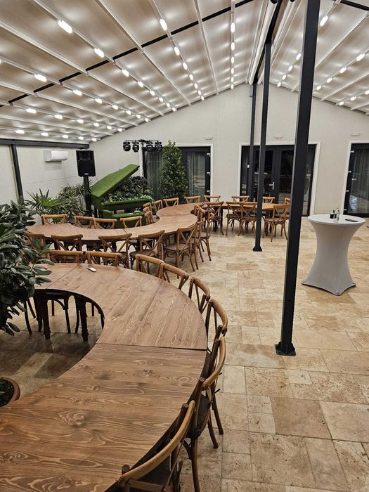 PROMOTIE_Mese Modulare Serpuite, Serpentine  lemn pin retro boho