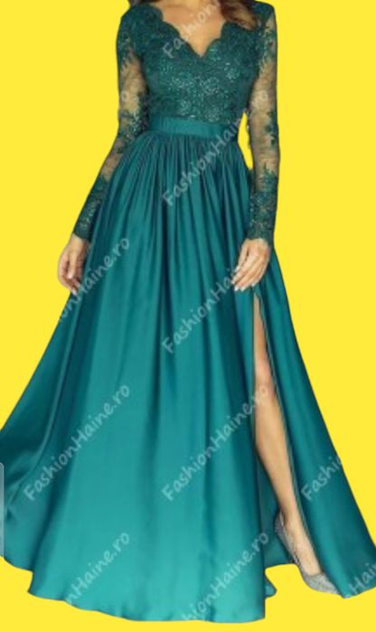 Rochie lungă ocazie verde